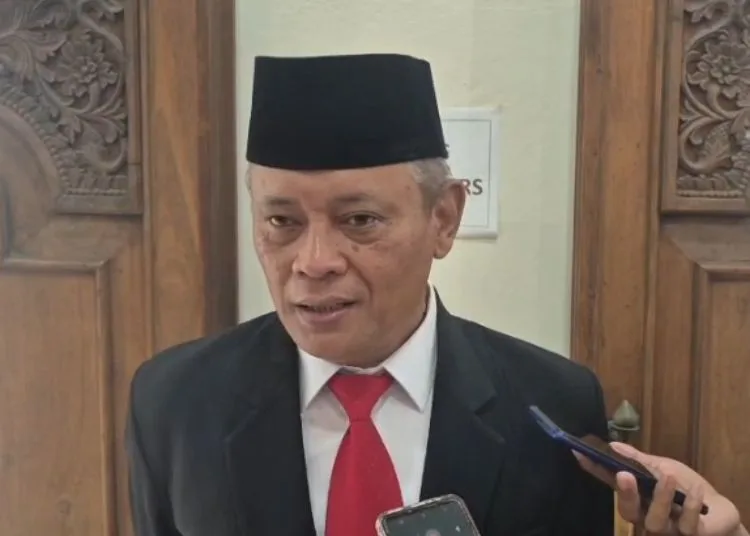 Kepala Pelaksana BPBD Pati Martinus Budi Prasetya saat dimintai keterangan Jumat, 25 September 2026. (Lingkarjateng.id)