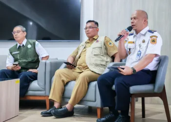 Konferensi pers lintas OPD Pemprov Jateng terkait dampak erupsi Gunung Anak Krakatau di Kantor Gubernur Jawa Tengah, Semarang, Senin, 7 September 2026. (Humas Pemprov Jateng/Lingkarjateng.id)