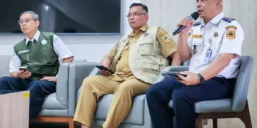Konferensi pers lintas OPD Pemprov Jateng terkait dampak erupsi Gunung Anak Krakatau di Kantor Gubernur Jawa Tengah, Semarang, Senin, 7 September 2026. (Humas Pemprov Jateng/Lingkarjateng.id)