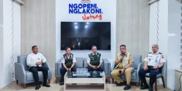 Konferensi pers lintas OPD Pemprov Jateng terkait dampak erupsi Gunung Anak Krakatau di Kantor Gubernur Jawa Tengah, Semarang, Senin, 7 September 2026. (Humas Pemprov Jateng/Lingkarjateng.id)
