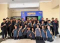 Atlet karate Kabupaten Jepara meraih sembilan medali emas di ajang POPDA Jateng 2026 di Kota Semarang. (Tomi Budianto/Lingkarjateng.id)