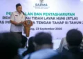 Wakil Gubernur Jateng Taj Yasin Maimoen membuka Pembekalan dan Pentasyarufan Rehab Rumah Tidak Layak Huni (RTLH) Baznas Jateng Tahap III 2026, Rabu, 23 September 2026. (Dok. Pemprov Jateng/Lingkarjateng.id)