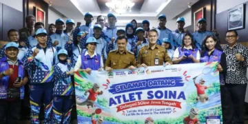 Pemerintah Provinsi Jawa Tengah melepas atlet SOINA yang akan bertanding di Pekan Special Olympics Nasional (Pesonas) II 2026 di Nusa Tenggara Timur (NTT) pada 14–18 Oktober 2026. (Humas Pemprov Jateng)