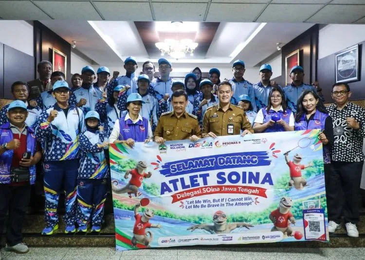 Pemerintah Provinsi Jawa Tengah melepas atlet SOINA yang akan bertanding di Pekan Special Olympics Nasional (Pesonas) II 2026 di Nusa Tenggara Timur (NTT) pada 14–18 Oktober 2026. (Humas Pemprov Jateng)