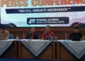 Konferensi Pers bersama sejumlah pihak dalam kejadian perkelahian viral di SD Hj Isriati Moenadi digelar di Wisma Jateng, Kabupaten Semarang. Foto : Lingkar Network/ Hesty Imaniar