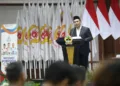 Wakil Gubernur Jateng Taj Yasin Maimoen dalam acara Chef de Mission Meeting Porprov Jawa Tengah XVII di Gradhika Bhakti Praja, Semarang, Jumat, 2 Oktober 2026. (Humas Pemprov Jateng)