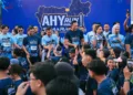 Gubernur Jawa Tengah Ahmad Luthfi bersama Menteri Koordinator Bidang Infrastruktur dan Pembangunan Kewilayahan Agus Harimurti Yudhoyono mengikuti AHY Run Semarang 2026 yang digelar di Kota Semarang, Minggu, 18 Oktober 2026. (Humas Pemprov Jateng/Lingkarjateng.id)