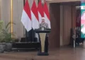 Bupati Kendal, Dyah Kartika Permanasari, memberi sambutan saat membuka rangkaian peringatan Hari Santri Nasional 2026 di Pendopo Tumenggung Bahurekso, Sekretariat Daerah Kendal, Kamis, 15 Oktober 2026. (Anik Kustiani/Lingkarjateng.id)