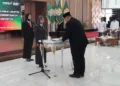 Bupati Kendal, Dyah Kartika Permanasari, melantik 17 pejabat lingkungan Pemkab Kendal di Pendopo Tumenggung Bahurekso Setda Kendal, Kamis, 22 Oktober 2026. (Anik Kustiani/Lingkarjateng.id)