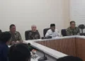 Bupati Kendal, Dyah Kartika Permanasari, memimpin Rapat Koordinasi Pemaparan Hasil Verval Pembangunan Fisik Gerai, Pergudangan, dan Kelengkapan KDKMP di Ruang Ngesti Widhi Setda Kendal, Rabu 21 Oktober 2026. (Anik Kustiani/Lingkarjateng.id)