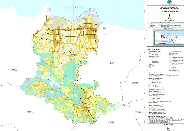 Peta administratif Kabupaten Brebes. (Sirentang Brebes)