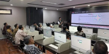 Pelaksanaan uji kompetensi dalam seleksi JPTP Pemkab Kudus di Assessment Center Mabes Polri, Kamis, 8 Oktober 2026. (Nisa Hafidzotus S./Lingkarjateng.id)