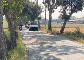 Kondisi ruas Jalan Depok–Juragan di Kecamatan Batang, Kabupaten Batang. (Humas Pemkab Batang/Lingkarjateng.id)
