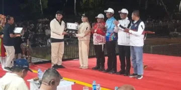 Rangkaian closing ceremony Pekan Olahraga Provinsi Jawa Tengah XVII di Stadion Utama Kebondalem, Jumat, 30 Oktober 2026 malam. (Anik Kustiani/Lingkarjateng.id)