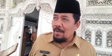 Kepala Disporapar Kendal, Mardi, saat diwawancarai, Selasa, 20 Oktober 2026. (Anik Kustiani/Lingkarjateng.id)