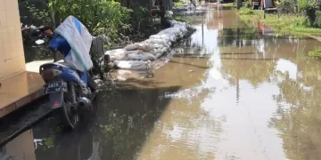 ILUSTRASI: Kondisi banjir menggenangi permukiman warga Kabupaten Jepara. (Tomi Budianto/Lingkarjateng.id)