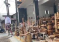 POTRET: Sentra mebel ukir Mulyoharjo, Kabupaten Jepara. (Tomi Budianto/Lingkarjateng.id)