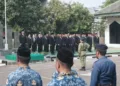 Suasana upacara peringatan Hari Kesaktian Pancasila 2026 di Halaman Makodim 0710/Pekalongan, Kamis, 1 Oktober 2026. (Fahri Akbar/Lingkarjateng.id)