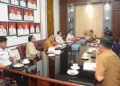 Suasana audiensi jajaran Kantor Wilayah Direktorat Jenderal Imigrasi Jawa Tengah dengan Wali Kota Salatiga di ruang kerja Robby Hernawan, Selasa, 27 Oktober 2026. (Prokompim Setda Salatiga/Lingkarjateng.id)