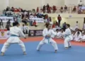 Kejuaraan Terbuka Karate Pelajar Kabupaten Semarang I di Gedung Serbaguna Pandanaran Wujil, di Kecamatan Bergas, Kabupaten Semarang. Foto: Lingkar Network/Hesty