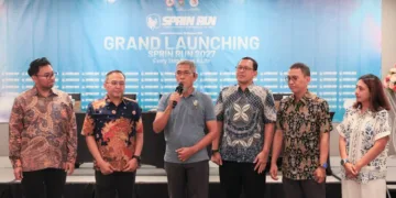 Sekda Jawa Tengah, Sumarno, saat menghadiri peluncuran Sprin Run 2027 di Restoran Alam Indah, Kota Semarang, Selasa, 13 Oktober 2026. (Humas Pemprov Jateng/Lingkarjateng.id)