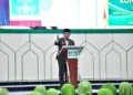 Plt Bupati Pekalongan, Sukirman, saat membuka Konfercab IX Muslimat NU Kabupaten Pekalongan di Gedung Student Center UIN Gusdur, Kajen, Minggu,4 Oktober 2026. (Humas Pemkab Pekalongan/Lingkarjateng.id)