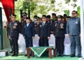 Plt Bupati Pekalongan, Sukirman, menghadiri peringatan HUT ke-81 TNI di Makodim 07/10 Pekalongan, Kota Pekalongan, Senin, 5 Oktober 2026. (Humas Pemkab Pekalongan/Lingkarjateng.id)
