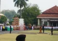 Upacara peringatan Hari Sumpah Pemuda di Halaman Kantor Bupati Jepara pada Rabu, 28 Oktober 2026. (Tomi Budianto/Lingkarjateng.id)