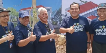 Bupati Blora, Arief Rohman dalam kegiatan peletakan batu pertama pembangunan kampus PSDKU UNY, Sabtu, 10 Oktober 2026. (Eko Wicaksono/Lingkarjateng.id)