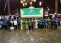 Menteri PPPA Arifatul Choiri Fauzi (hijab merah) saat menghadiri pelantikan PC Muslimat NU Jepara masa khidmat 2026-2031 di Pendopo Kartini, Rabu, 28 Oktober 2026. (Tomi Budianto/Lingkarjateng.id)