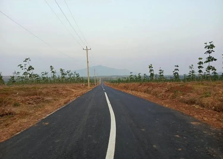 Ruas jalan Keling-Bumiharjo Kabupaten Jepara. (Tomi Budianto/Lingkarjateng.id)