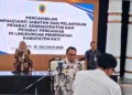 Pelaksana Tugas (Plt) Bupati Pati, Risma Ardhi Chandra melantik 79 pejabat di Pendopo Kabupaten, Kamis, 22 Oktober 2026. (Arif Febriyanto/Lingkarjateng.id)
