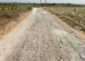 Ruas jalan Arumanis-Terteg, penghubung Kecamatan Jaken dan Pucakwangi, Kabupaten Pati. (Arif Febriyanto/Lingkarjateng.id)