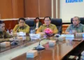 Plt Bupati Pekalongan Sukirman menerima kunjungan Direktur Polbangtan Yoma R. Hermawan sekaligus menyepakati kerja sama Program YESS-SI di Ruang Rapat Bupati Pekalongan, Senin, 12 Oktober 2026. (Fahri Akbar/Lingkarjateng.id)