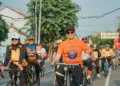 Wali Kota Pekalongan H.A. Afzan Arslan Djunaid (Aaf) mengikuti kegiatan Heritage Fun Bike yang digelar PWI Kota Pekalongan, Minggu, 18 Oktober 2026. (Fahri Akbar/Lingkarjateng.id)