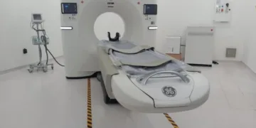 Mesin CT Scan 64 slice yang dihadirkan RSUD Bendan Kota Pekalongan. (Fahri Akbar/Lingkarjateng.id)