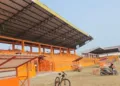 Kondisi Stadion Krida Kabupaten Rembang. (Vicky Rio/Lingkarjateng.id)